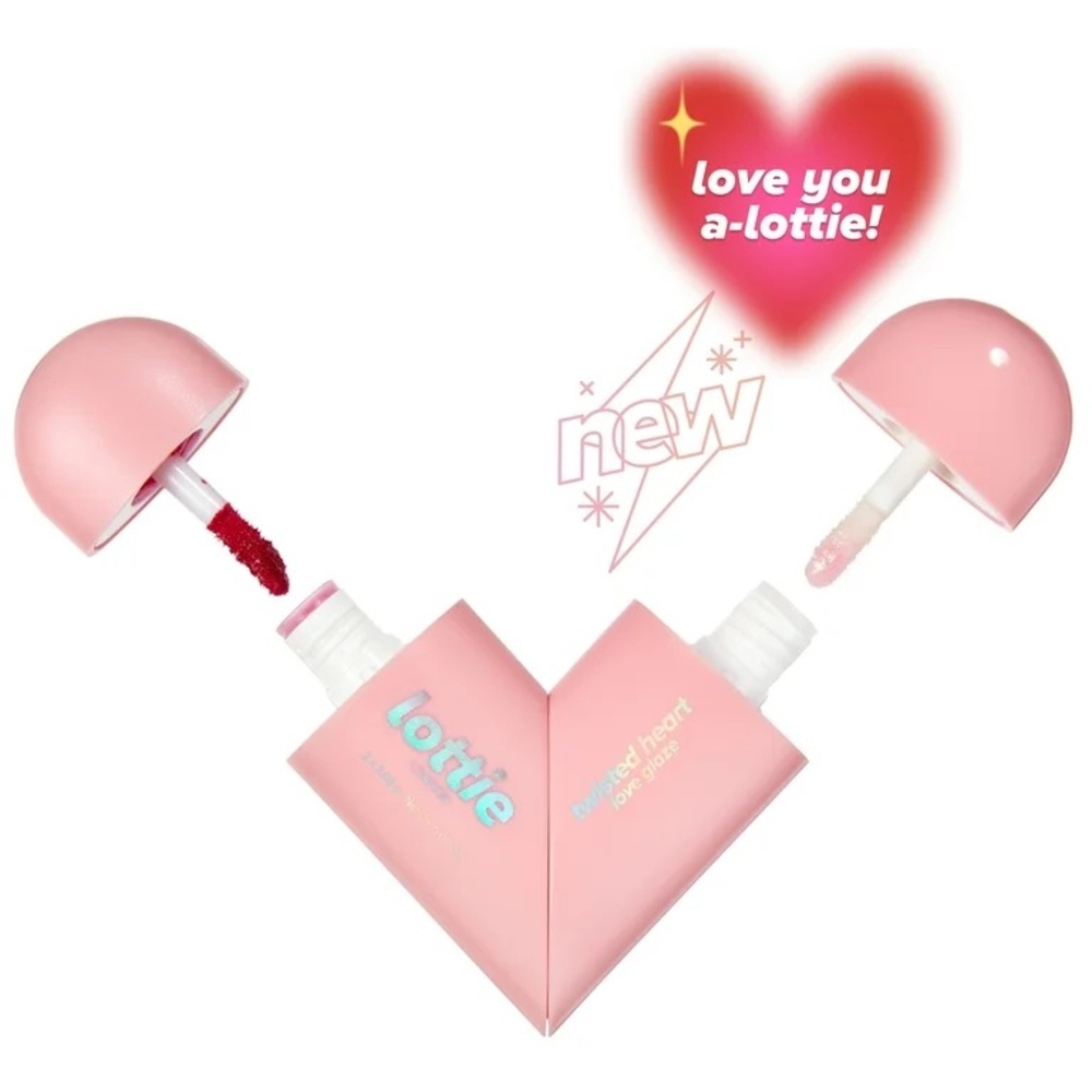 Lottie Twisted Heart Lip Tint & Gloss Duo NWOT